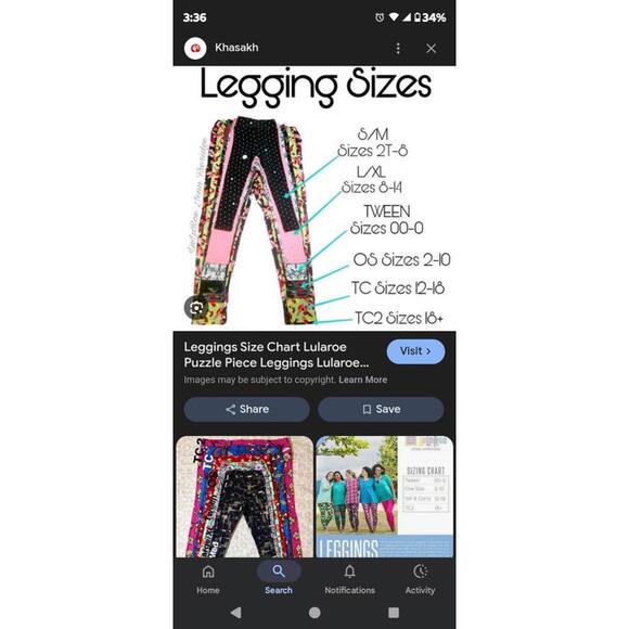 Lularoe leggings lot of 6 One Size 2-10 - Picture 4 of 4